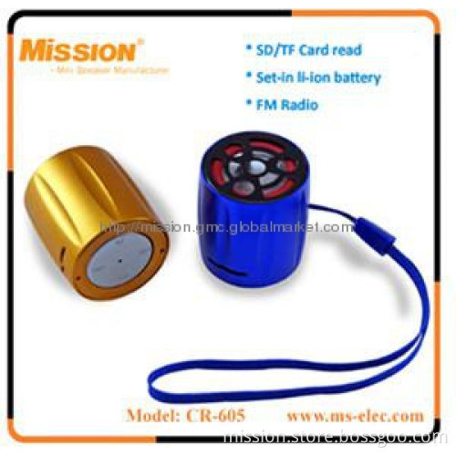 Best usb Card bass Mini Drum Li-ion battery Speaker with FM radio